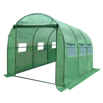Greenfingers 3x2x2M Walk-In Greenhouse Tunnel: Durable PE Cover, Steel Frame, 6 Ventilation Windows, Easy Setup Greenfingers 3x2x2M Walk-In Greenhouse Tunnel: Durable PE Cover, Steel Frame, 6 Ventilation Windows, Easy Setup