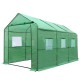 Greenfingers 3.5x2x2M Walk-In Greenhouse Tunnel - Sturdy Steel Frame, PE Cover, 6 Vent Windows, Easy Tool-Free Setup