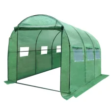 Green Fingers 3x2x2M Greenhouse Garden Shed - Durable PE Cover, Steel Frame, Easy Setup, All-Weather Protection