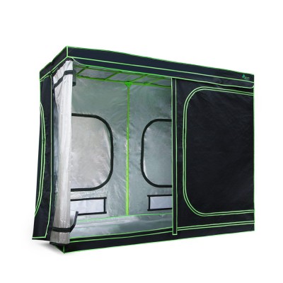 Greenfingers Grow Tent 280x140x200CM | Hydroponics Kit | Waterproof 600D Oxford | Easy Setup | Black & Green
