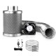 Greenfingers 4" Hydroponics Grow Tent Kit with Ventilation Fan, Activated Carbon Filter, and Fire-Resistant 5m Ducting