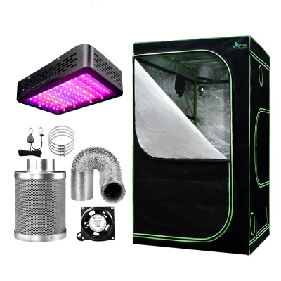 Greenfingers 1000W LED Grow Tent Kit 90x90x180CM with 6" Vent Fan, Full Spectrum Light, and Carbon Filter