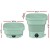 Devanti Portable Washing Machine, PP Plastic, 8L Capacity, Green, Foldable, Germicidal Blue Light, Travel-Friendly