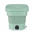 Devanti Portable Washing Machine, PP Plastic, 8L Capacity, Green, Foldable, Germicidal Blue Light, Travel-Friendly