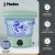 Devanti Portable Washing Machine, PP Plastic, 8L Capacity, Green, Foldable, Germicidal Blue Light, Travel-Friendly