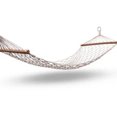 Gardeon Hammock Bed Outdoor Chair - Relaxing Cotton Polyester Swing with Wooden Bars, 245cm Length, 150kg Capacity