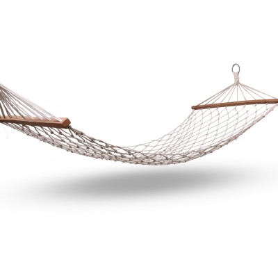 Gardeon Hammock Bed Outdoor Chair - Relaxing Cotton Polyester Swing with Wooden Bars, 245cm Length, 150kg Capacity Gardeon Hammock Bed Outdoor Chair - Relaxing Cotton Polyester Swing with Wooden Bars, 245cm Length, 150kg Capacity