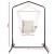 Gardeon Outdoor Hammock Chair with Stand, Polyester Cotton Blend, Cream, 160x140x205cm, Indoor/Outdoor Swing Seat
