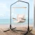 Gardeon Outdoor Hammock Chair with Stand, Polyester Cotton Blend, Cream, 160x140x205cm, Indoor/Outdoor Swing Seat