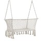 Gardeon Cream 2-Person Hammock Chair - Handmade, Tassels, Cotton-Poly Blend, Indoor/Outdoor, 200kg Capacity