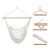 Gardeon Hammock Chair, Cotton & Wood, 99.5 x 114cm, Cream, Outdoor/Indoor Hanging Seat, Camping & Relaxation