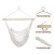 Gardeon Hammock Chair, Cotton & Wood, 99.5 x 114cm, Cream, Outdoor/Indoor Hanging Seat, Camping & Relaxation