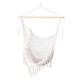 Gardeon Cream Hammock Chair Swing: Cotton Blend, Timber Rail, 240x100cm, Indoors/Outdoors, No Assembly, 120kg Capacity