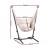 Gardeon Hammock Chair with Stand, Polyester-Cotton, Cream, 100x45x145cm, Outdoor/Indoor Relaxation Retreat