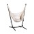 Gardeon Hammock Chair with Stand, Polyester-Cotton, Cream, 100x45x145cm, Outdoor/Indoor Relaxation Retreat