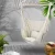 Gardeon Cream Hammock Chair - Outdoor/Indoor Hanging Seat with Timber Rail, 2 Cushions, 180kg Capacity, 100x45x145cm