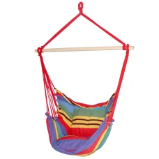 Gardeon Outdoor Rainbow Hammock Chair with Cushions, 180kg Capacity, Durable Polyester Cotton, 100x45x145cm