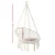 Gardeon Cream Hammock Chair - Outdoor/Indoor Macrame Swing, Hand-Made Tassels, Cotton-Polyester, 120kg Capacity