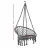 Gardeon Hammock Chair: Indoor/Outdoor Hanging Macrame, Grey, Cotton-Polyester Blend, 120kg Capacity, Hand-Made Tassels