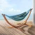 Gardeon Outdoor Timber Hammock with Wooden Stand, 2-Person, UV Resistant, 330cm Sky Blue Fabric, 200kg Capacity