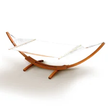 Gardeon Outdoor Timber Hammock with Stand – Durable Larch Wood Frame, Soft Polyester-Cotton, 2-Person, 200kg Capacity