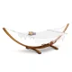 Gardeon Outdoor Timber Hammock Bed - 2-Person, Cream, Larch Wood Frame, Weather-Resistant, 420cm x 150cm x 120cm