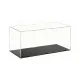 Artiss Clear Acrylic Display Case 35x15x15cm with Dustproof Enclosure & Black Base - Durable Showcase for Collectibles
