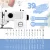 Devanti 39 Stitches Mini Sewing Machine Kit - Portable, LED Light, 3 Density Levels, Lightweight, 30.2x11.8x24.6cm