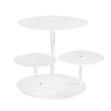 5-Star Chef 5-Tier Acrylic Cake Stand, 31cm Tall, Clear UV-Protected Display Holder for Wedding and Party Desserts