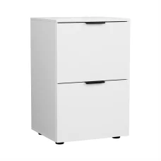 Artiss Filing Cabinet 2 Drawer White File Organiser, E1 Particle Board, Metal Handles, 47x41x72cm Office Storage