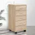 Artiss 5-Drawer Filing Cabinet with Wheels, Anti-Rust Runners, Melamine Finish, 33x38x63cm - Office and Study Storage