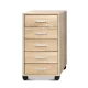 Artiss 5-Drawer Filing Cabinet with Wheels, Anti-Rust Runners, Melamine Finish, 33x38x63cm - Office and Study Storage