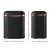 Devanti 38L Motion Sensor Bin - Black Steel, Fingerprint-Resistant, Noise-Free, Hands-Free, with Odour Control