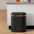 Devanti 38L Motion Sensor Bin - Black Steel, Fingerprint-Resistant, Noise-Free, Hands-Free, with Odour Control