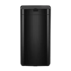 Devanti 45L Motion Sensor Bin - Black Steel, Hands-Free, Fingerprint-Resistant, Soft Close, Odour & Noise Free