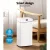 Devanti 45L Motion Sensor Bin in White - Hands-Free, Fingerprint-Resistant Steel with Soft Close & Manual Option
