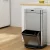 Devanti 70L Motion Sensor Pedal Bin, Stainless Steel, Dual Compartments, Fingerprint-Resistant, Soft Close, Silver