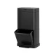 Devanti 70L Dual Compartment Motion Sensor & Pedal Bin - Black Steel, Fingerprint-Resistant, Soft Close, Noise-Free