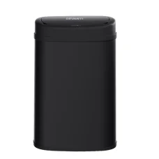 Devanti 50L Motion Sensor Rubbish Bin Black Stainless Steel Touchless Automatic Kitchen Waste Bin Odour-Free