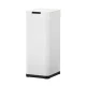 Devanti 50L Motion Sensor Trash Can - White Iron, Hands-Free, Soft Close, USB/Battery Powered, Fingerprint-Resistant
