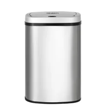 Devanti 50L Motion Sensor Rubbish Bin Stainless Steel Automatic Touchless Waste Bin with Liner Holder Silver
