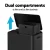 Cefito Pedal Bin, Carbon Steel, 40L Dual Compartment, Black, 46x31x53cm, Modern Waste Recycle Dustbin, Soft Close Cefito Pedal Bin, Carbon Steel, 40L Dual Compartment, Black, 46x31x53cm, Modern Waste Recycle Dustbin, Soft Close