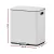 Cefito Pedal Bin, Carbon Steel, 40L Dual Compartment, White, 46x31x53cm, Anti-Rust, Soft Closing, Easy Clean