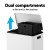Cefito Pedal Bin, Carbon Steel, 40L Dual Compartment, White, 46x31x53cm, Anti-Rust, Soft Closing, Easy Clean