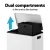 Cefito Pedal Bin, Carbon Steel, 40L Dual Compartment, White, 46x31x53cm, Anti-Rust, Soft Closing, Easy Clean