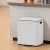 Cefito Pedal Bin, Carbon Steel, 40L Dual Compartment, White, 46x31x53cm, Anti-Rust, Soft Closing, Easy Clean