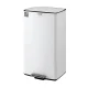 Cefito 40L White Pedal Bin: Steel/Stainless Steel, Soft-Close, Anti-Rust, Waterproof, Easy-Clean for Kitchen/Office