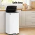 Cefito 40L White Pedal Bin: Steel/Stainless Steel, Soft-Close, Anti-Rust, Waterproof, Easy-Clean for Kitchen/Office