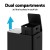 Cefito 60L Dual Compartment Pedal Bins: Carbon Steel, Soft Close, Stainless Pedal, Anti-Rust, Easy Clean Black Design