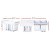 Cefito Pull Out Bin Kitchen Double Basket 2x15L White, Concealed Waste Bin with Lids, Heavy Duty Runners, Easy Install